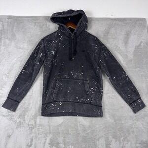 Holister Hoodie Size‎ Men's XS Distressed Black Paint Shop Splatter